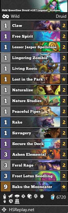 Top Legend Hearthstone Odd Druid Decks.